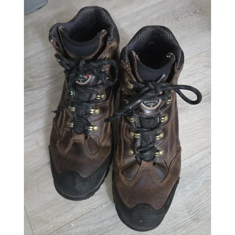 Red Wing IRISH SETTER Brown Leather Work Boots / Hiking Boots Sz 14 UltraDry